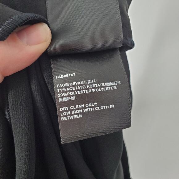 Lafayette NY 148 Black Ellis Blouson Sleeve Crepe Belted Jumpsuit 10 - Picture 14 of 15